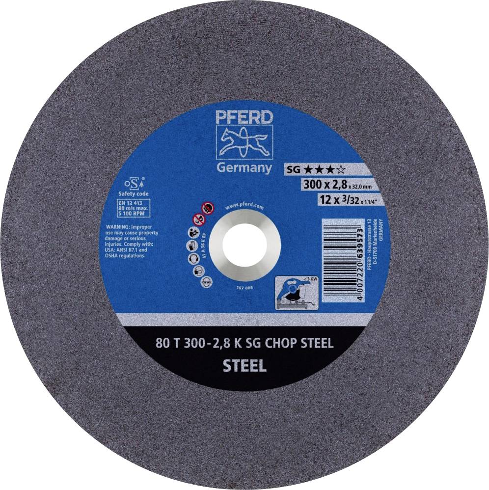 PFERD TOOLS 80 T 300-2,8 K SG CHOP STEEL/32,0 66323071 Separationspår rakt 300 mm 20 st Seghärdningsstål, Stål