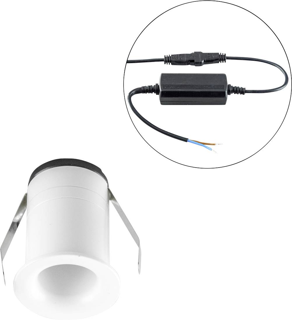 EVN C44030102 C44030102 LED-inbyggnadsbelysning LED LED fast installerad 3 W Vit
