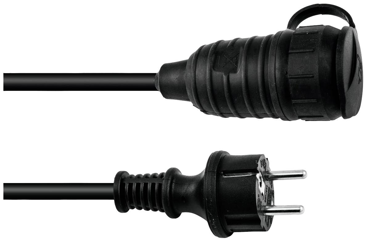 Eurolite 30245693 Ström Förlängningskabel 16 A Svart 1.5 m H07RN-F 3G 1,5 mm²