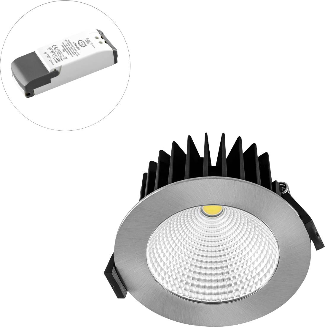 EVN LC44101302 LC44101302 LED-inbyggnadsbelysning LED LED fast installerad 10 W Krom