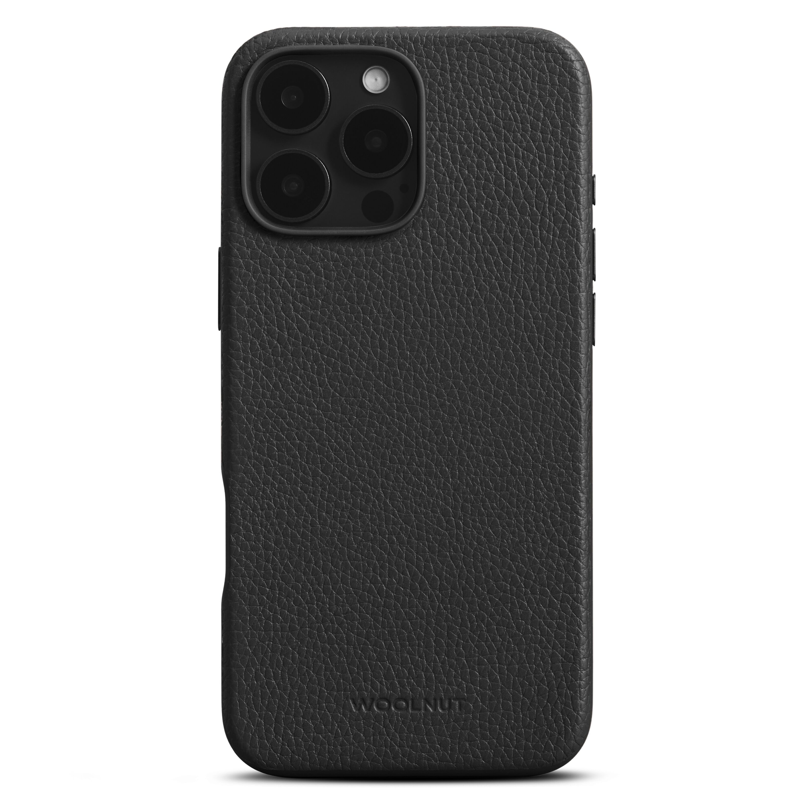 WOOLNUT Läderfodral för iPhone 16 Pro Max Svart
