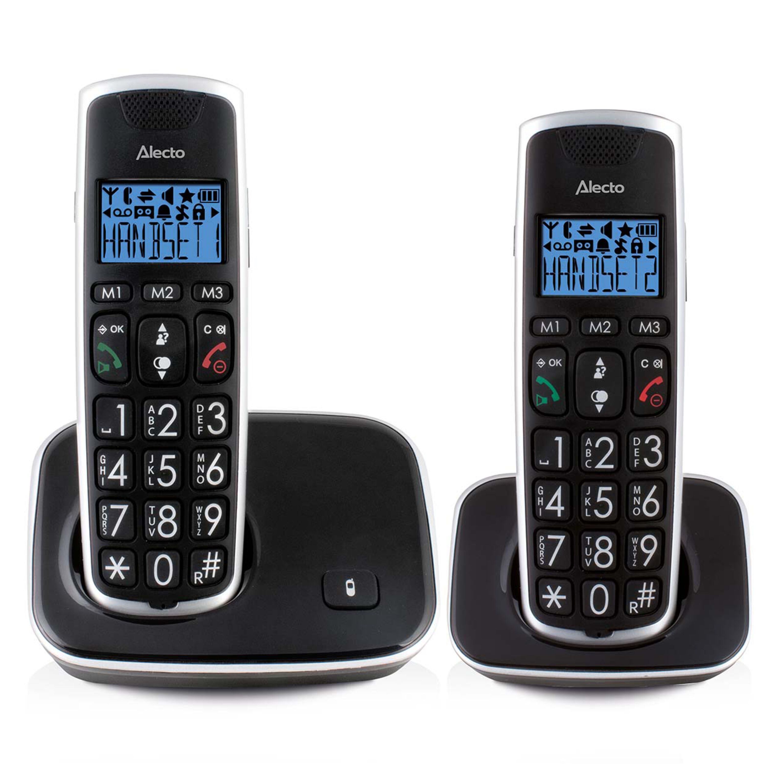 DECT-telefon Alecto FX-6020 (2 lurar + basstation)