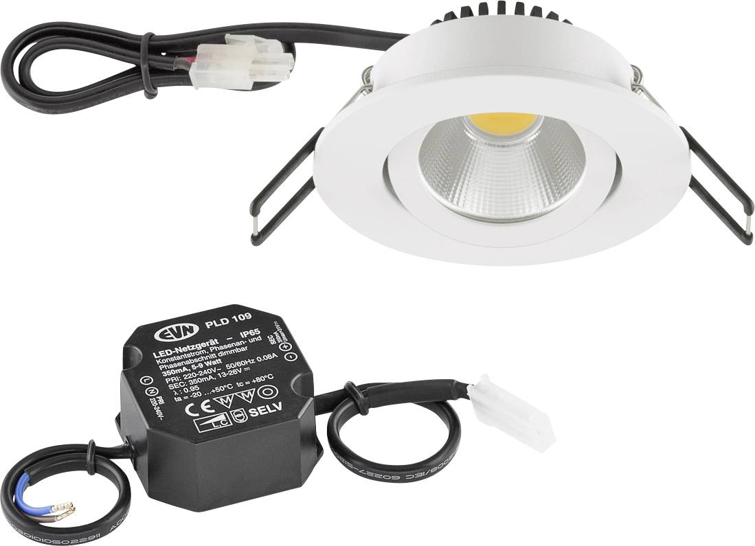 EVN PC20N90140 PC20N90140 LED-inbyggnadsbelysning LED LED fast installerad 8.4 W Vit
