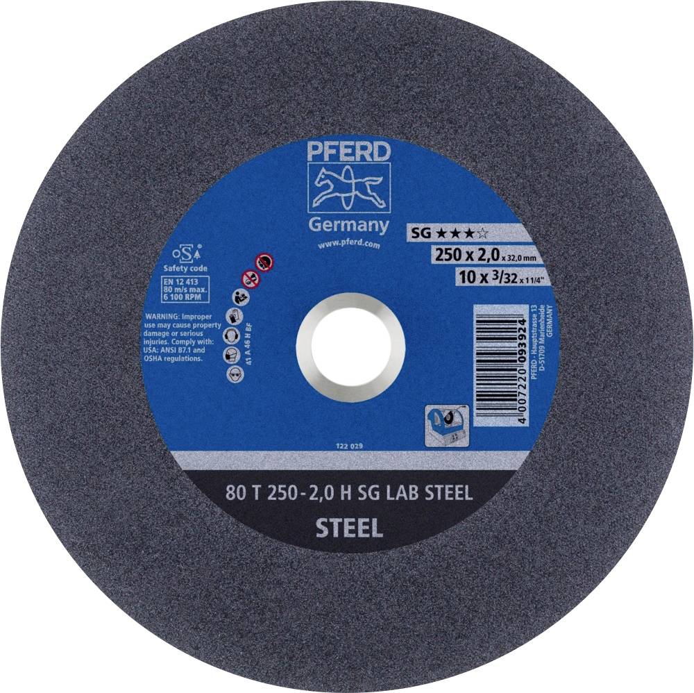 PFERD TOOLS 80 T 250-2,0 H SG LAB STEEL/32,0 66300060 Separationspår rakt 250 mm 20 st Seghärdningsstål, Gjutjärn, Stål,
