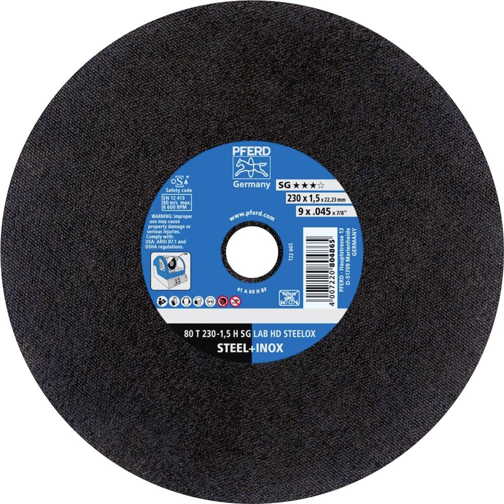 PFERD TOOLS 80 T 230-1,5 H SG LAB HD STEELOX/22,23 66300030 Separationspår rakt 230 mm 25 st Rostfritt stål, Seghärdning