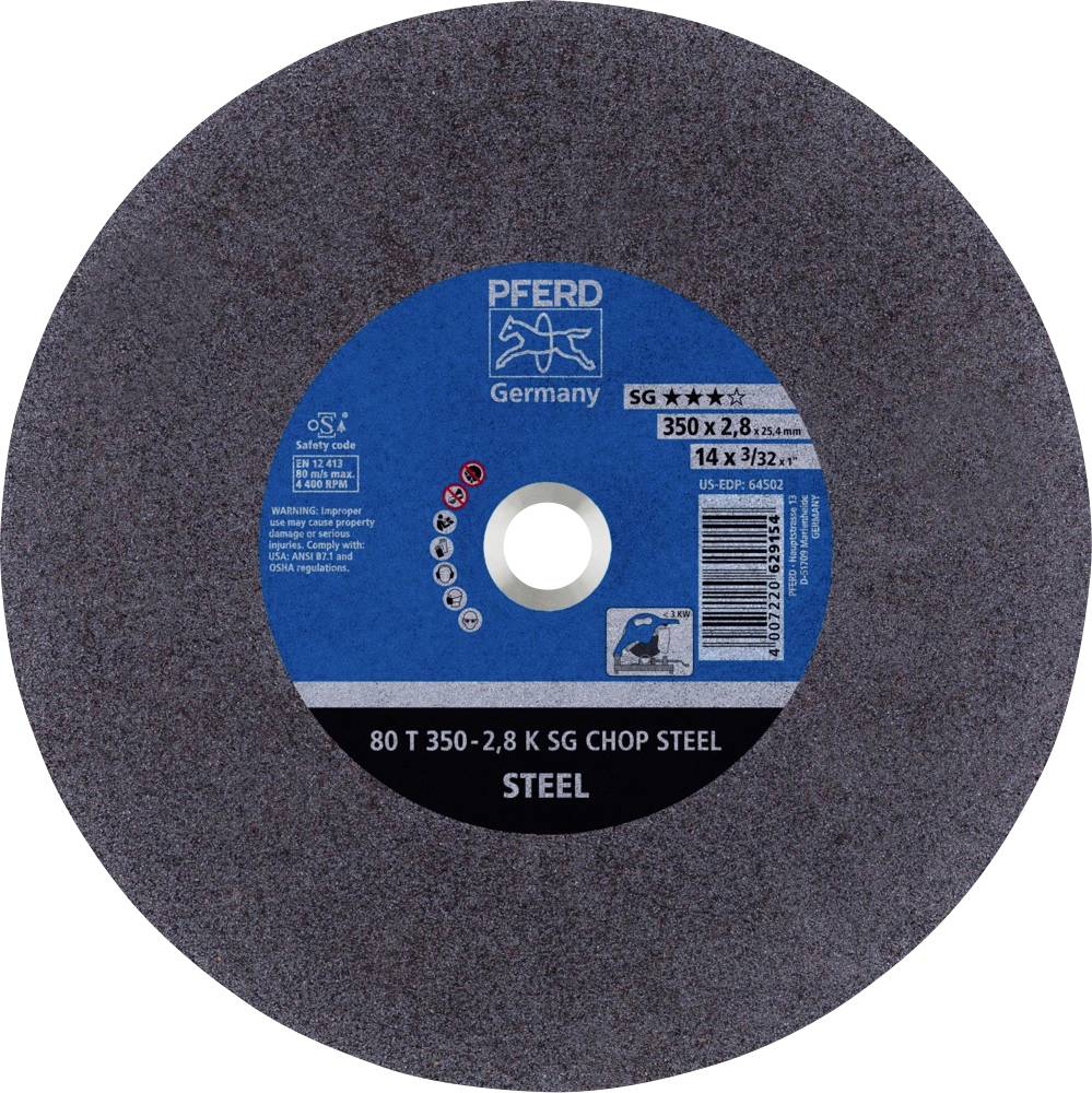 PFERD TOOLS 80 T 350-2,8 K SG CHOP STEEL/25,4 66323570 Separationspår rakt 350 mm 10 st Seghärdningsstål, Stål
