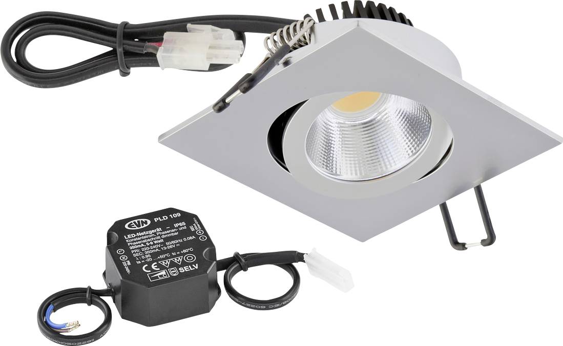 EVN PC24N61540 PC24N61540 LED-inbyggnadsbelysning LED LED fast installerad 6 W Krom