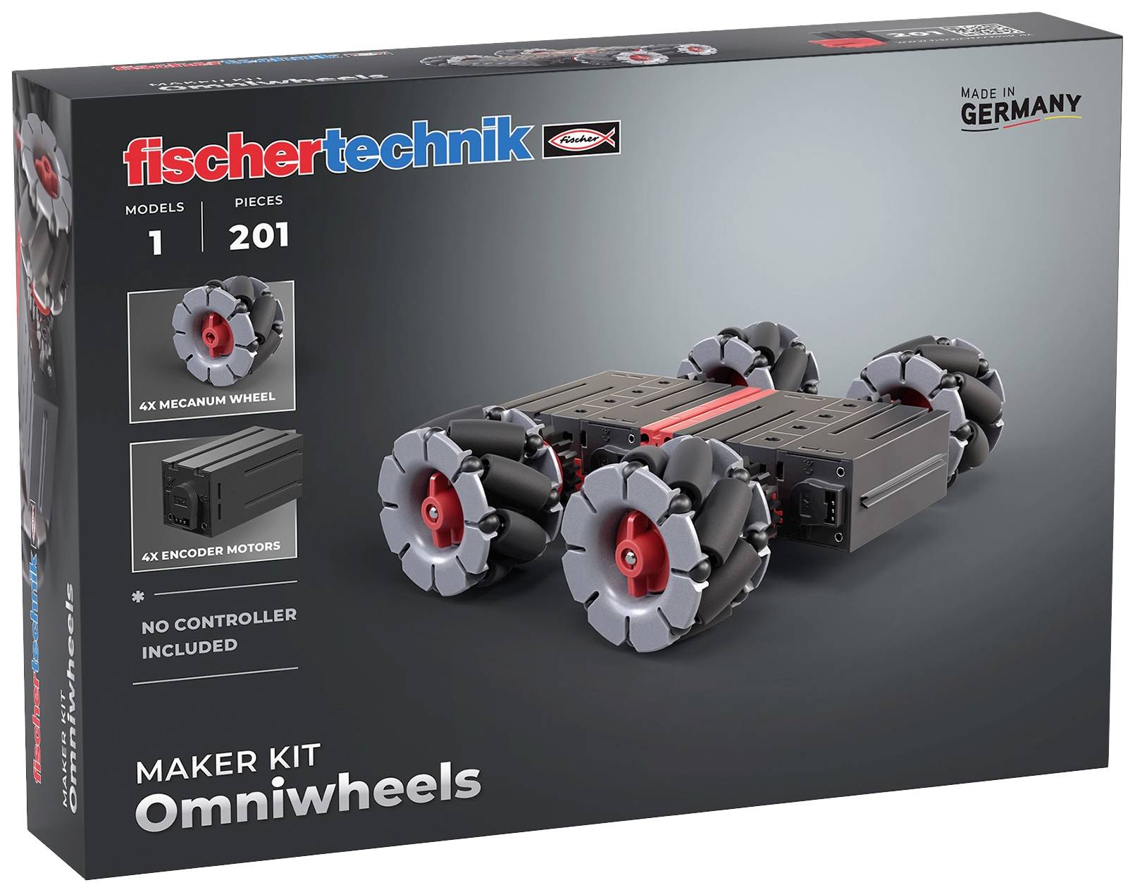 fischertechnik 571901 Maker Kit Omniwheels Robotar Byggsats från 14 år