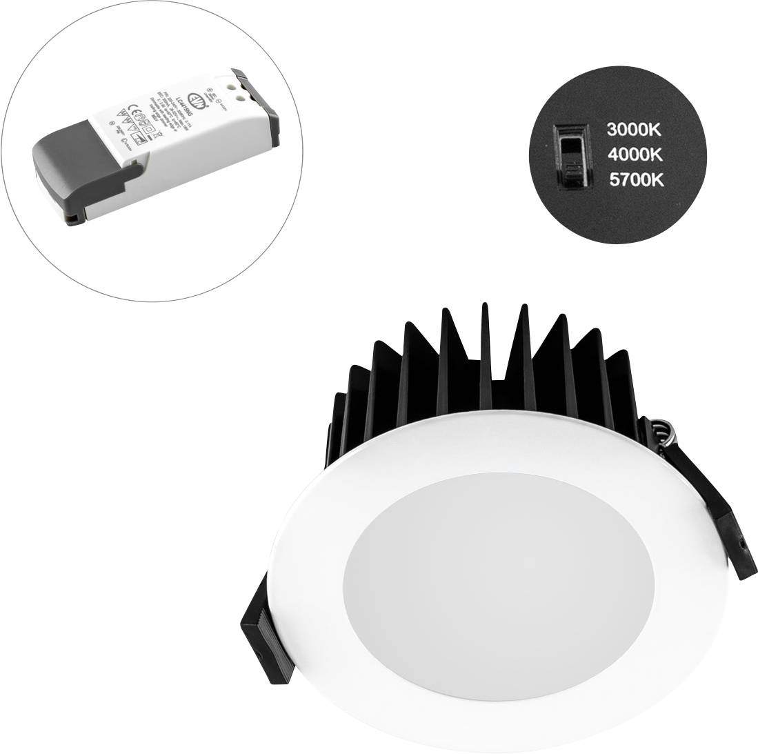 EVN L44N100125 L44N100125 LED-inbyggnadsbelysning LED LED fast installerad 10 W Vit