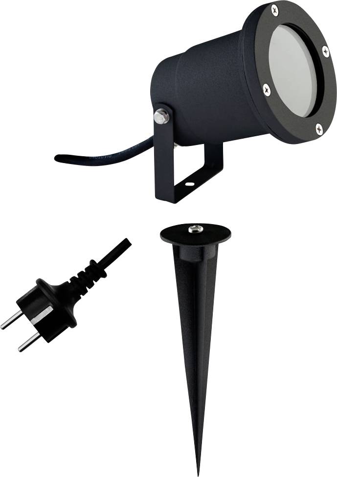 EVN 545239 545239 LED-trädgårdsstrålkastare GU10 35 W Svart