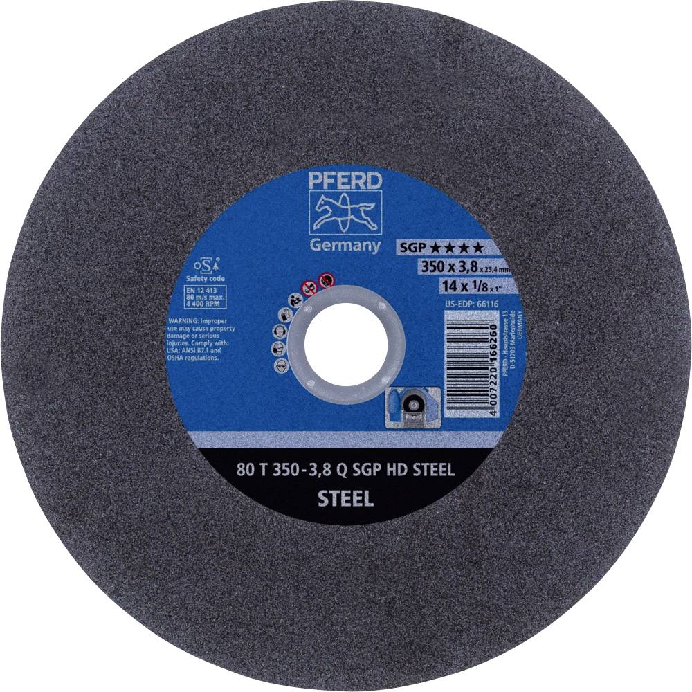 PFERD TOOLS 80 T 350-3,8 Q SGP HD STEEL/25,4 66323525 Separationspår rakt 350 mm 10 st Seghärdningsstål, Stål
