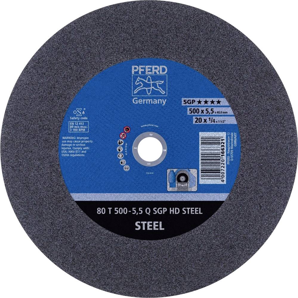 PFERD TOOLS 80 T 500-5,5 Q SGP HD STEEL/40,0 66325040 Separationspår rakt 500 mm 5 st Seghärdningsstål, Stål
