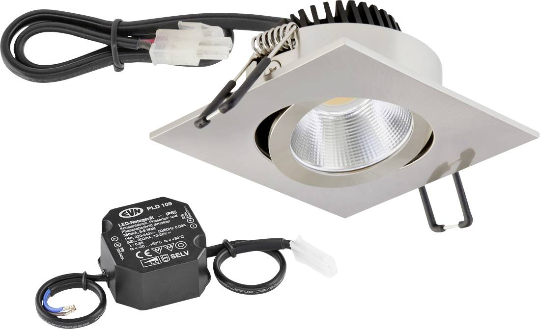EVN PC24N61302 PC24N61302 LED-inbyggnadsbelysning LED LED fast installerad 6 W Rostfritt stål