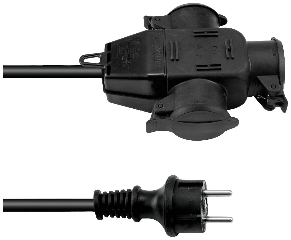 Eurolite 3024701D Ström Förlängningskabel Svart 3 m H07RN-F 3G 2,5 mm²