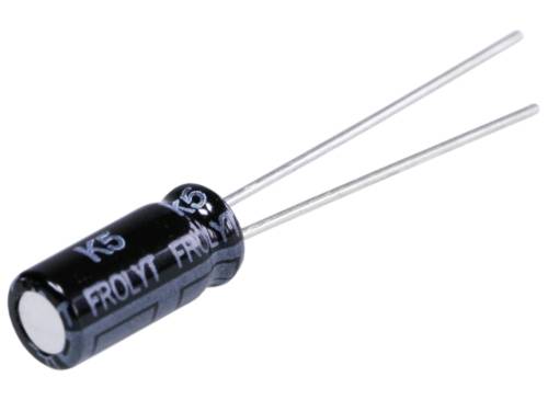 Frolyt E-RF3016 Elektrolyt-kondensator Radialt hållmonterade 2.5 mm 1 µF 63 V 20 % (Ø x L) 5.5 mm x 12 mm 1 st