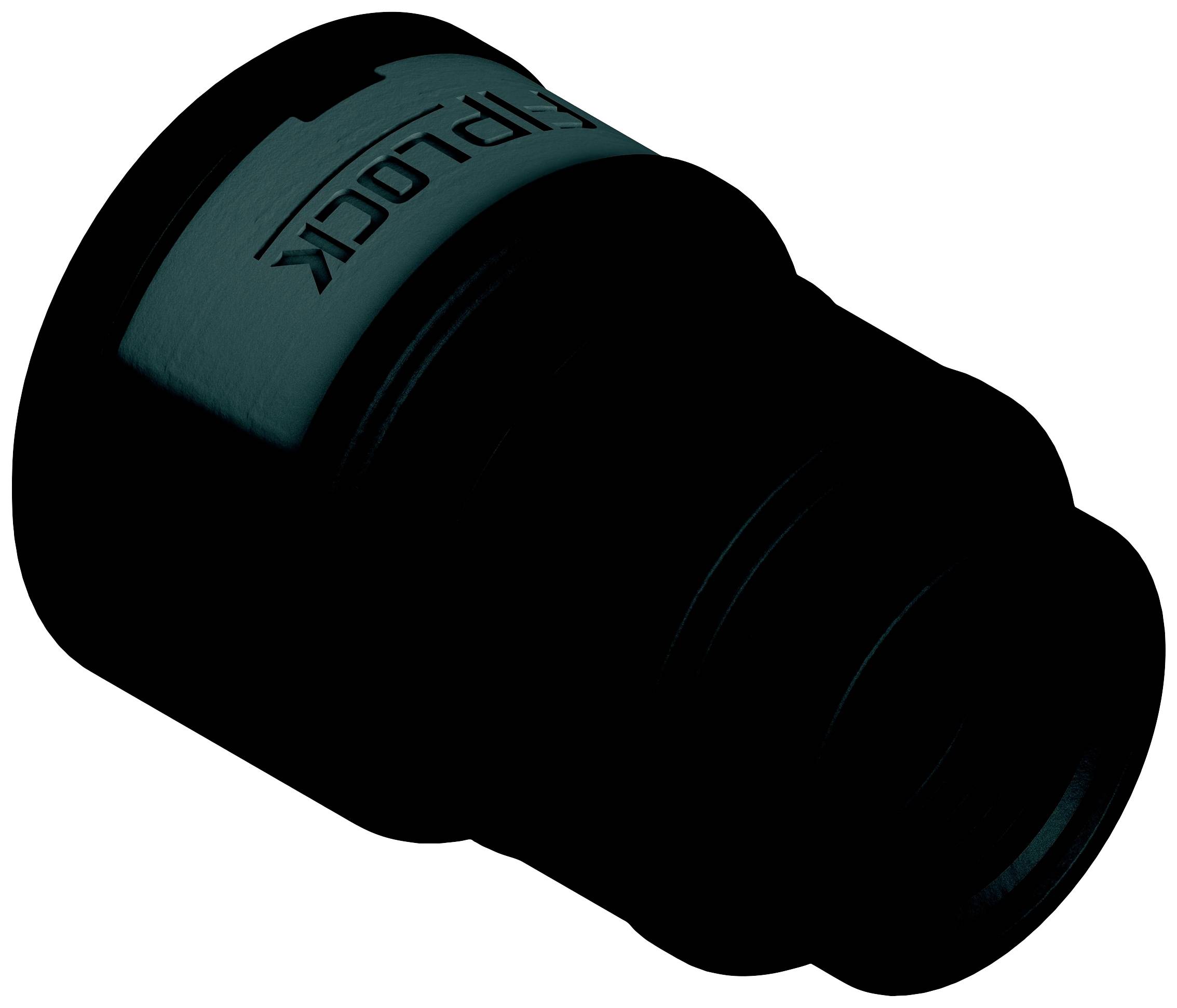 Fränkische Rohrwerke 4891226600 Skruvanslutning 47.4 mm Svart 10 st