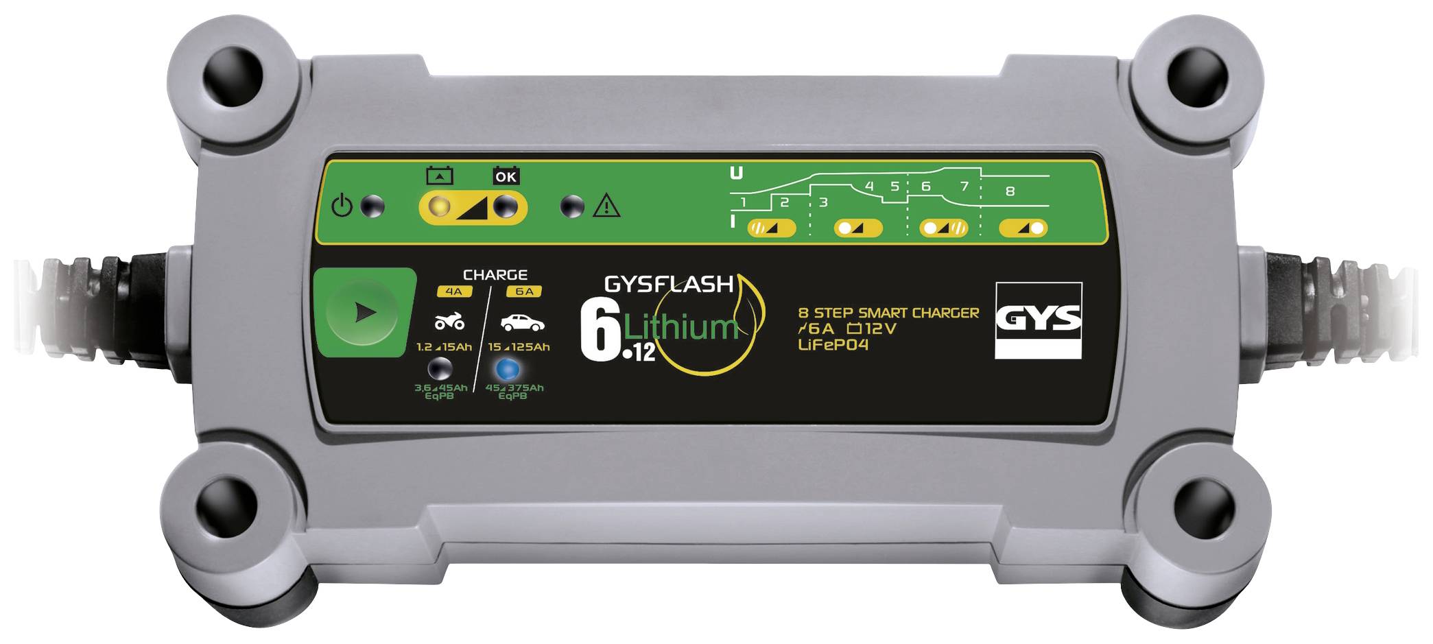 GYS Gysflash 6.12 029729 Bilbatteriladdare 12 V 6 A