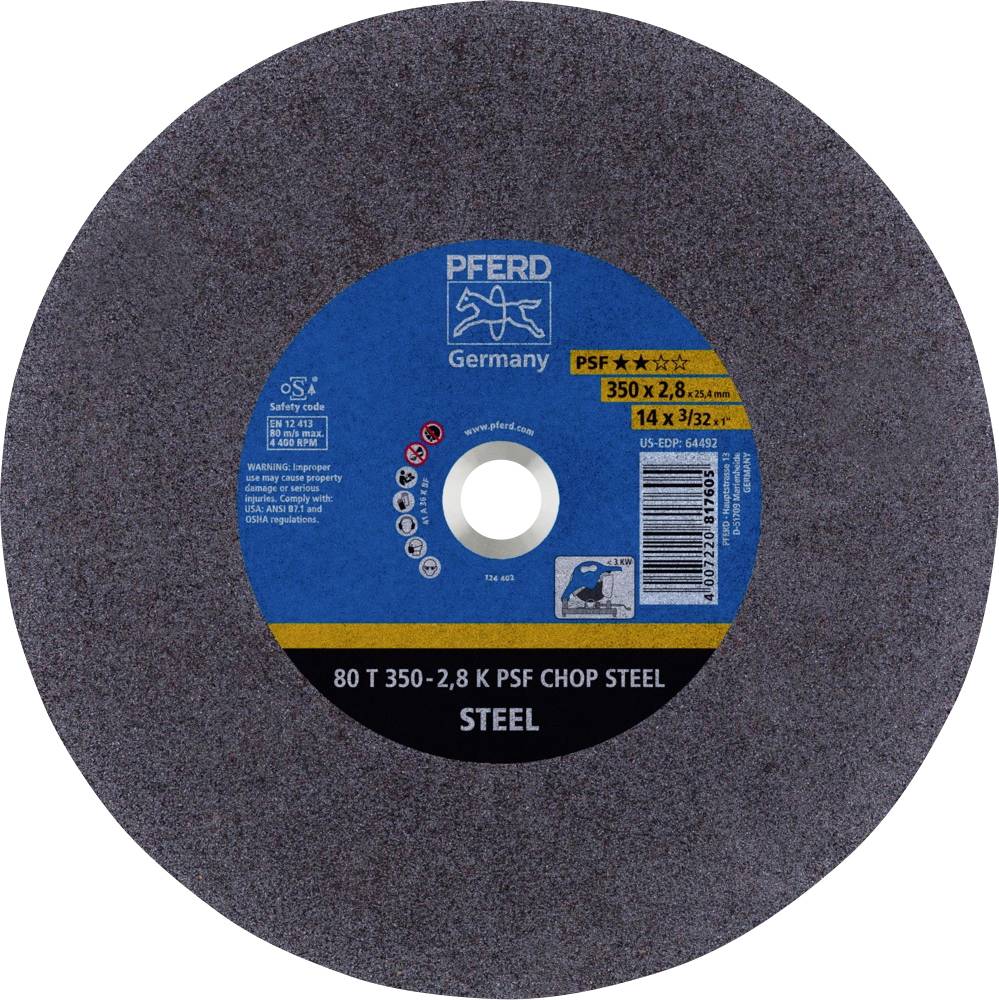 PFERD TOOLS 80 T 350-2,8 K PSF CHOP STEEL/25,4 66323574 Separationspår rakt 350 mm 10 st Seghärdningsstål, Stål