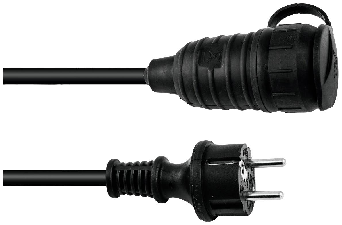 Eurolite 30245696 Ström Förlängningskabel 16 A Svart 5 m H07RN-F 3G 1,5 mm²
