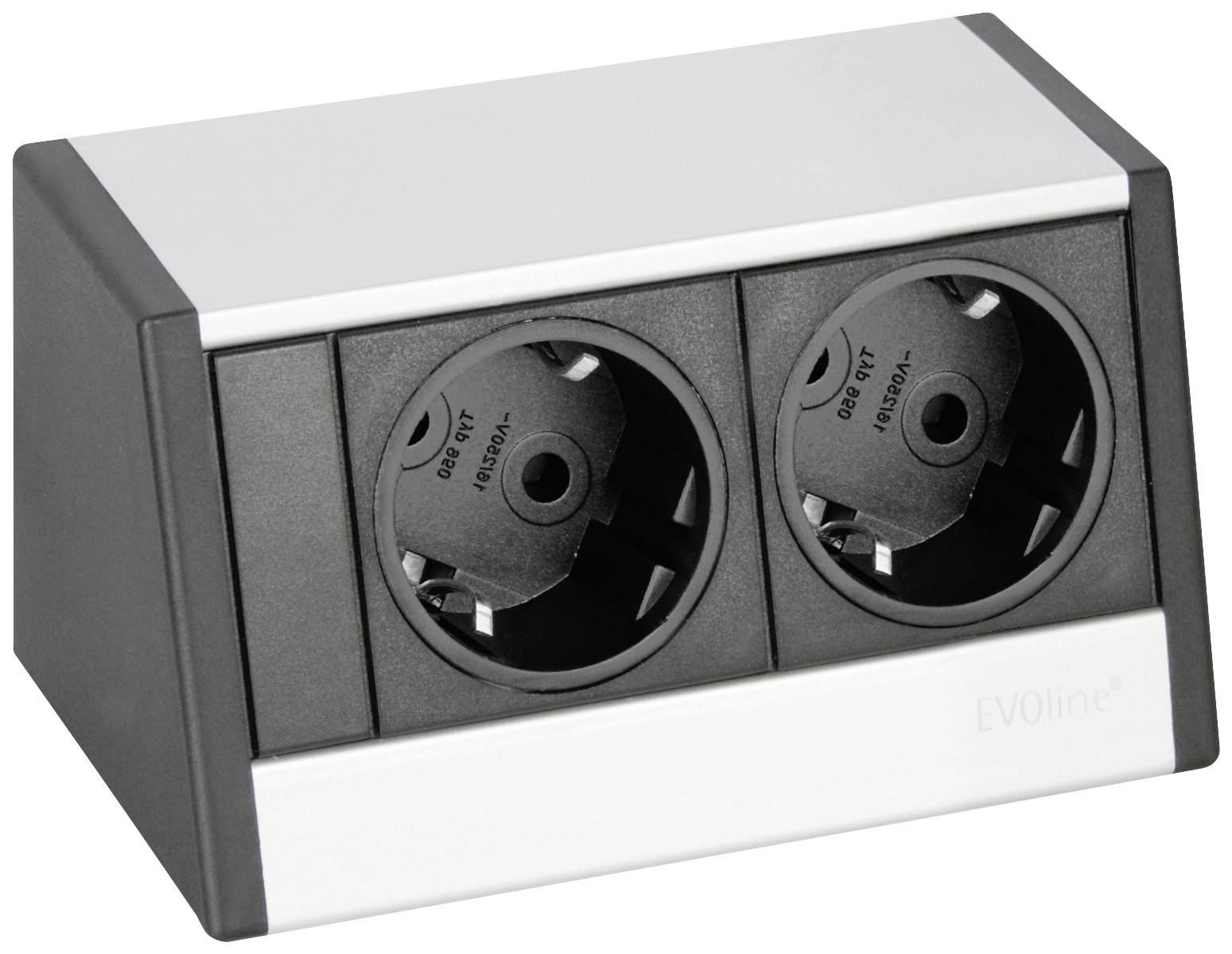 EVOline 1598 0001 5500 Bordskontaktdosa Svart, Silver ingen kontakt