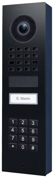 DoorBird D1101KV Aufputz Graphitschwarz (Raven Polar) IP Video-porttelefon Grafitsvart