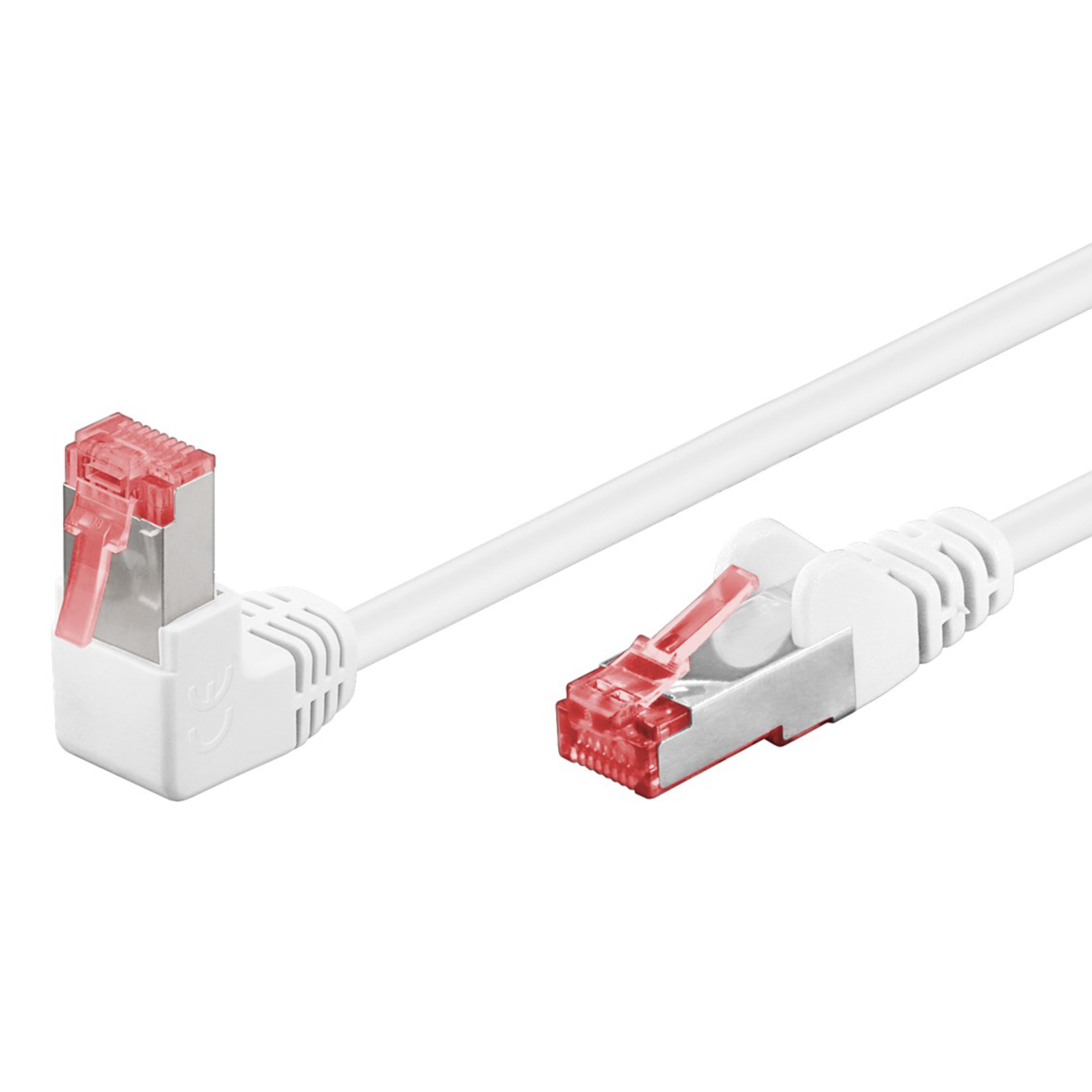Vinklad S/FTP-nätverkskabel Cat. 6 1 m