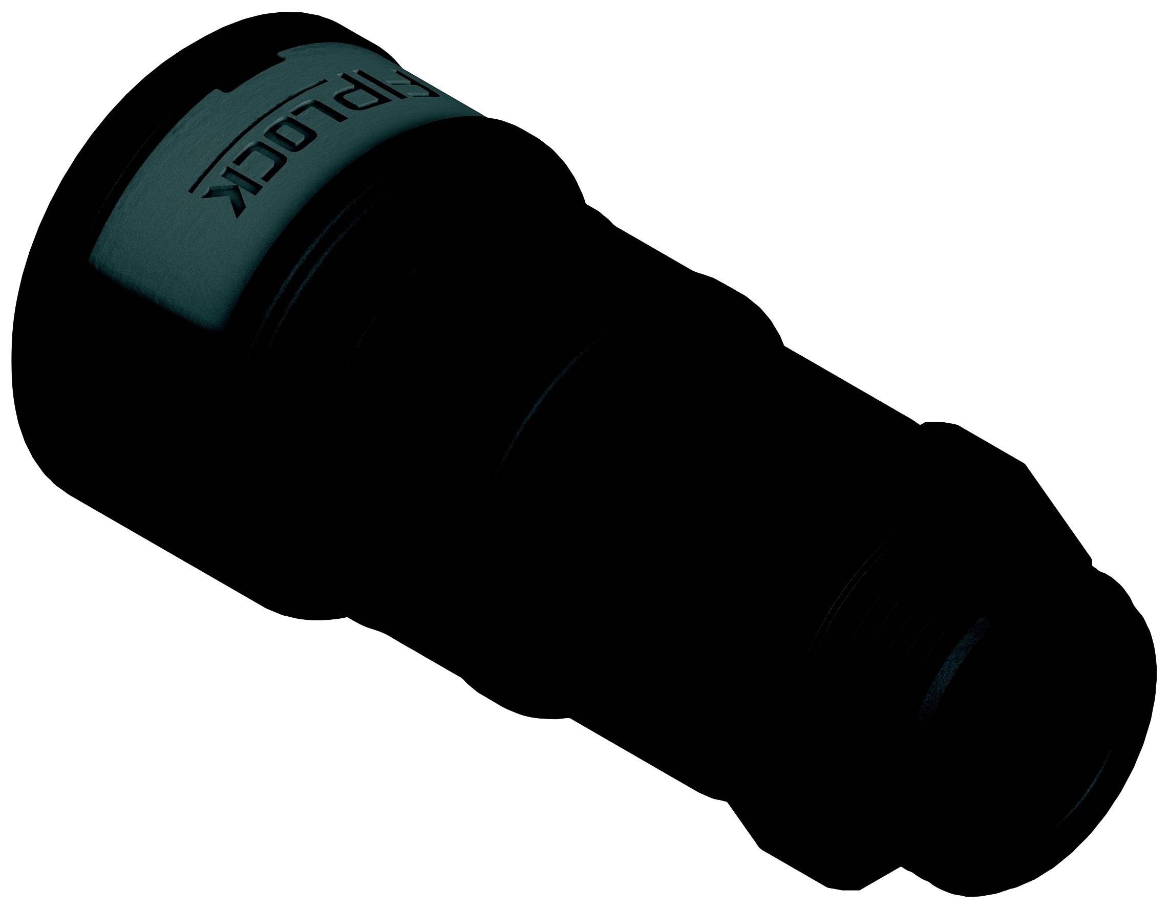 Fränkische Rohrwerke 4890563600 Skruvanslutning 87 mm Svart 6 st