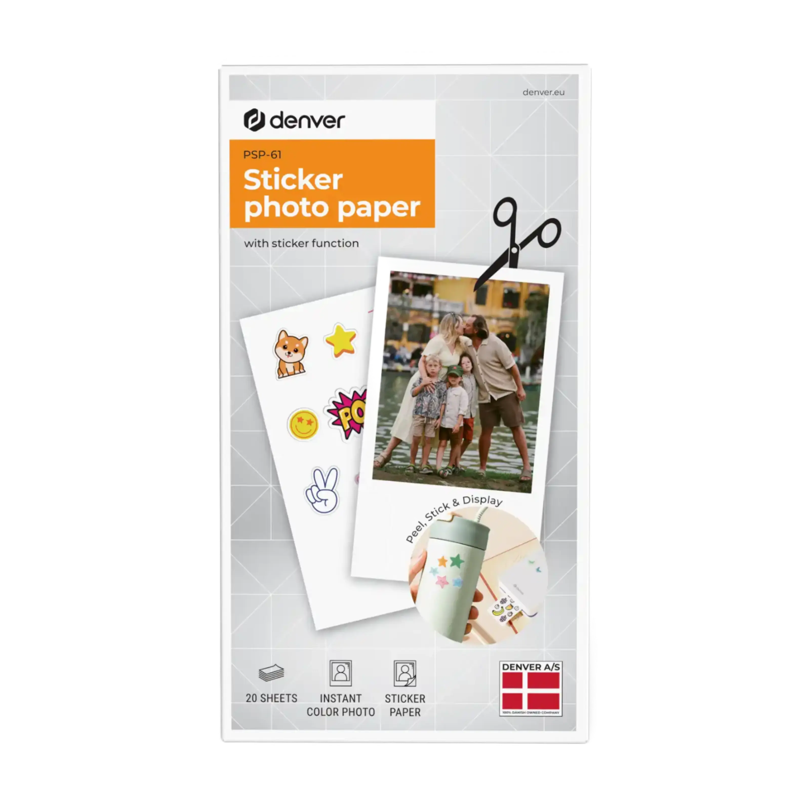 Denver Självhäftande fotopapper till MCP-6010 20-pack