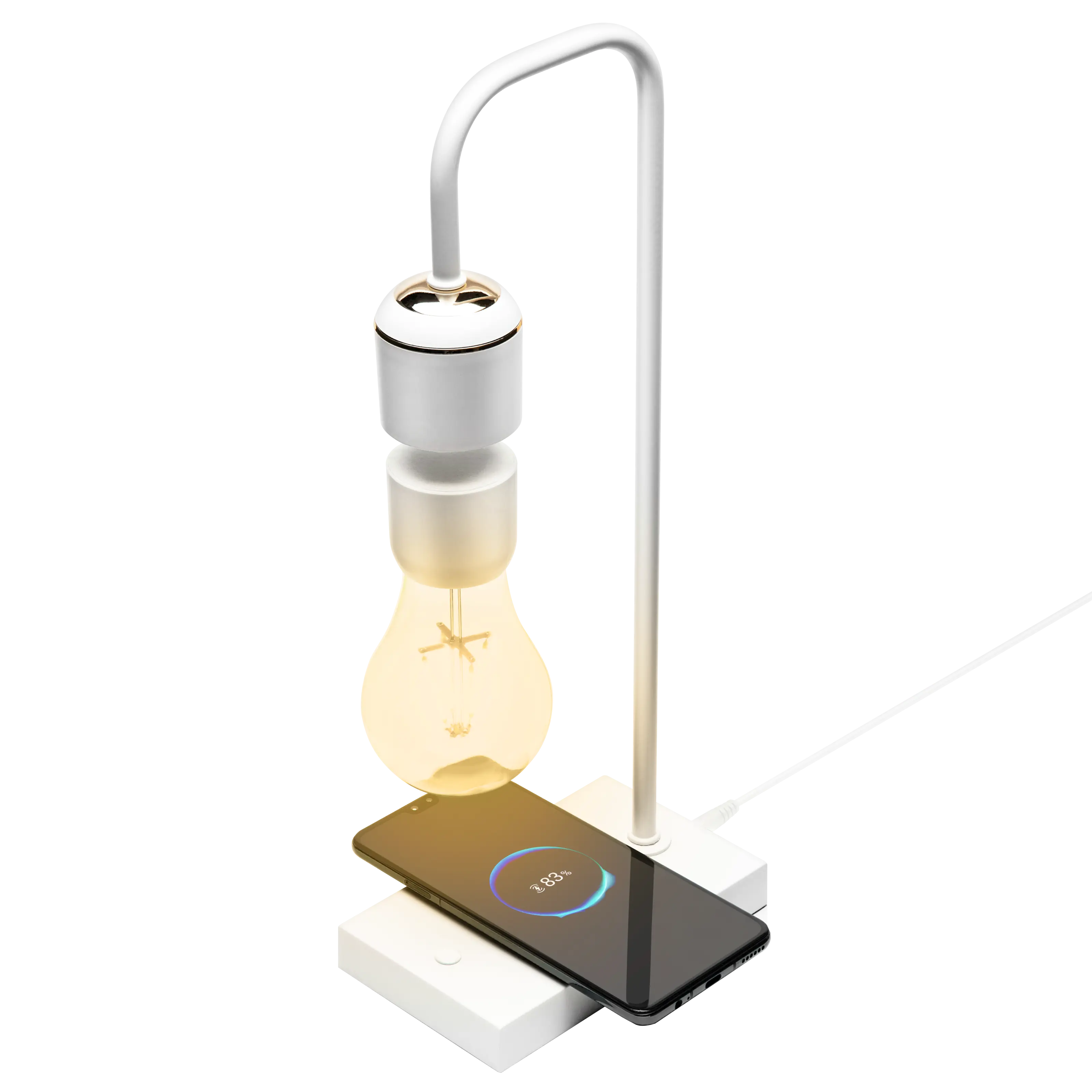 Cleverio Leviterande bordslampa Vit