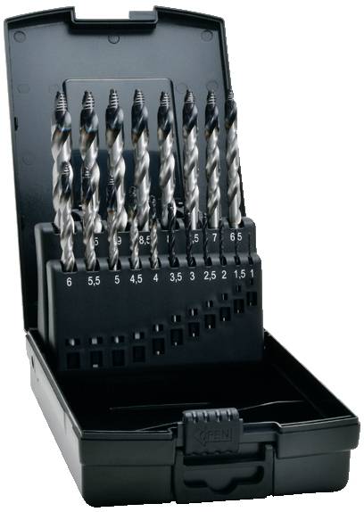 Exact 74961 TIAIN-TIP Spiralborrsats 1 mm, 1.5 mm, 2 mm, 2.5 mm, 3 mm, 3.5 mm, 4 mm, 4.5 mm, 5 mm, 5.5 mm, 6 mm, 6.5 mm,
