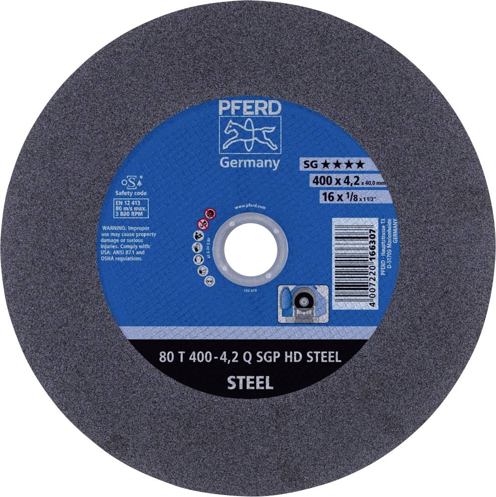 PFERD TOOLS 80 T 400-4,2 Q SGP HD STEEL/40,0 66324040 Separationspår rakt 400 mm 10 st Seghärdningsstål, Stål