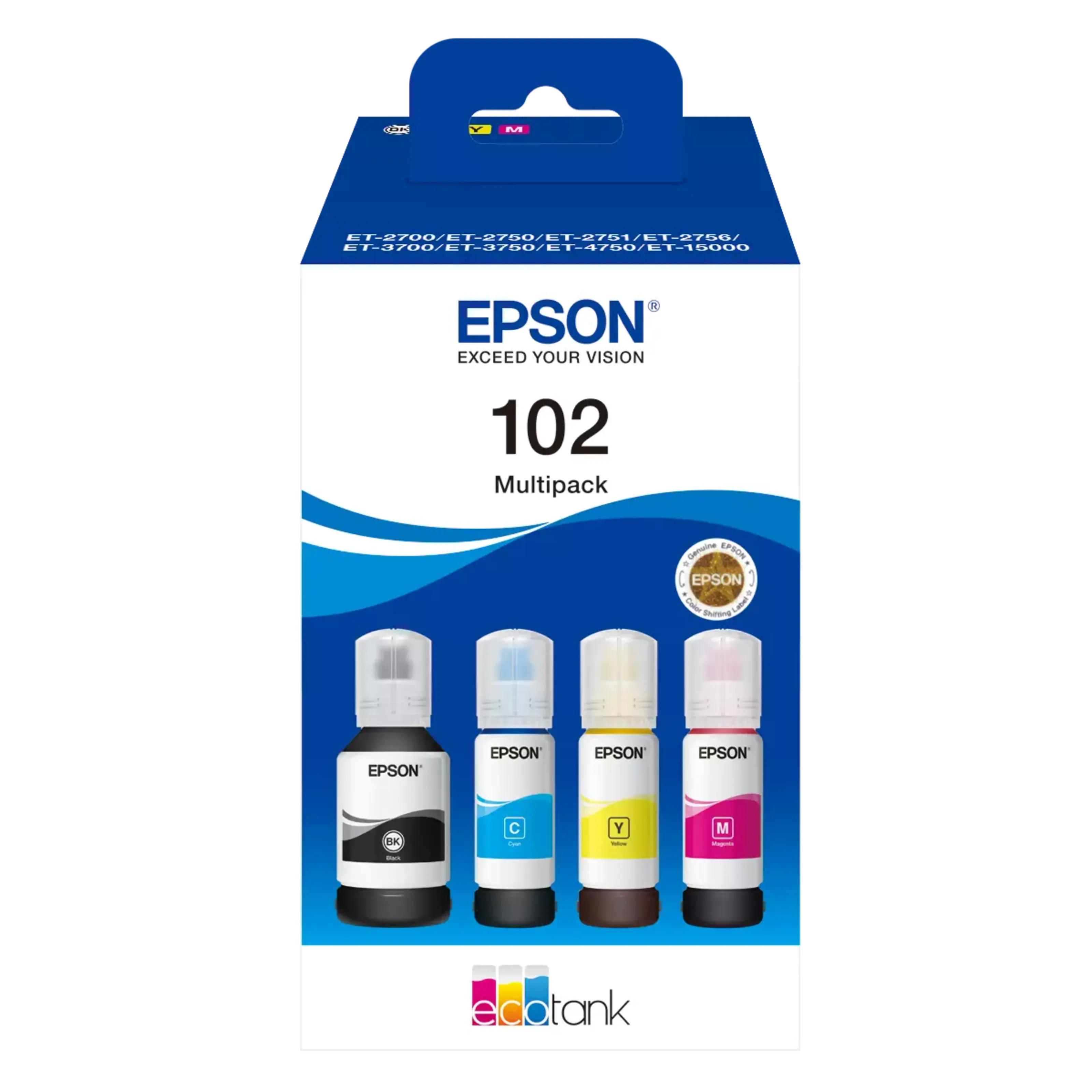 Epson 102 EcoTank påfyllningsbläck 4-pack