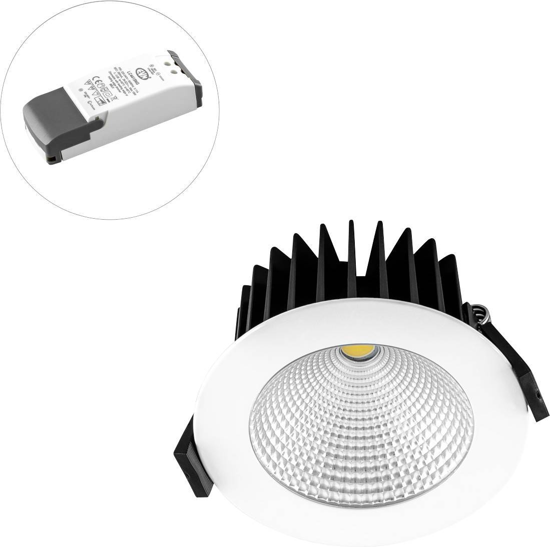 EVN LC44100102 LC44100102 LED-inbyggnadsbelysning LED LED fast installerad 10 W Vit